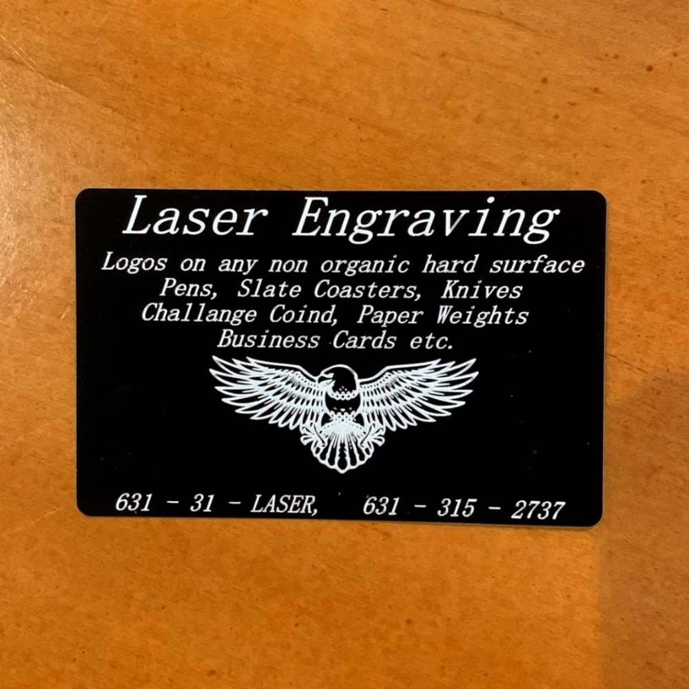 25 Aluminum business cards $20.